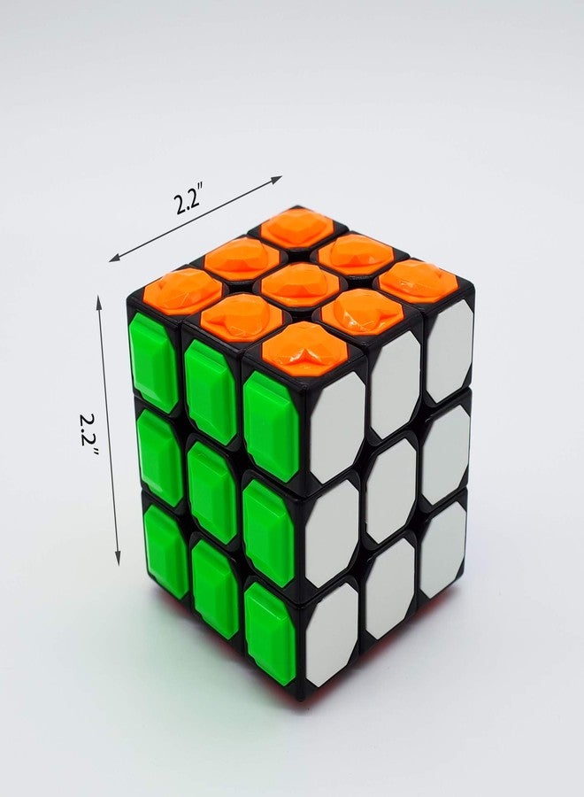FOIBURELY 3X3x3 Magic Cube Tactile Cube for Blind 3D Embossed Braille Fingerprint Speed Cube - Image 2